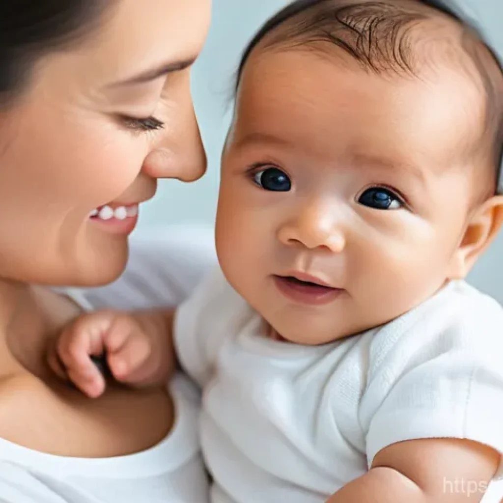 영유아 발달 검사 - **Prompt 1: A Tender First Connection**
    A close-up, heartwarming portrait of a loving parent (ge...