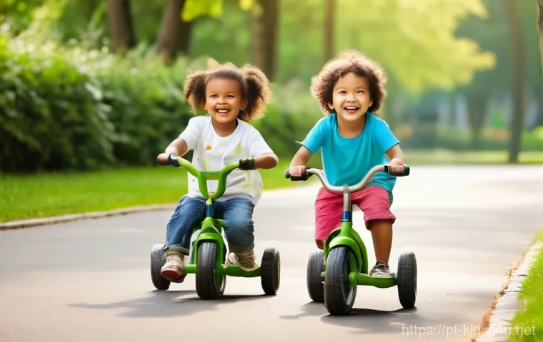 영유아 발달 검사 - **Prompt 2: Playful Exploration of a Toddler's World**
    A vibrant, dynamic scene featuring a curi...