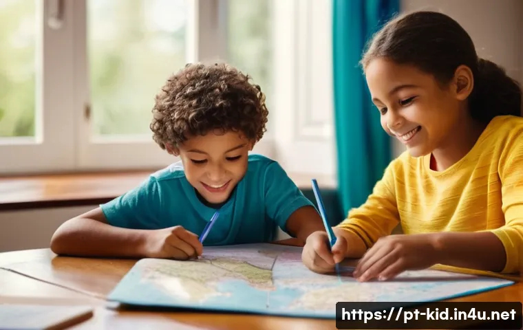 부모와 함께하는 홈스쿨링 - **Prompt:** A warm and inviting scene inside a brightly lit home, featuring a mother (late 30s to ea...